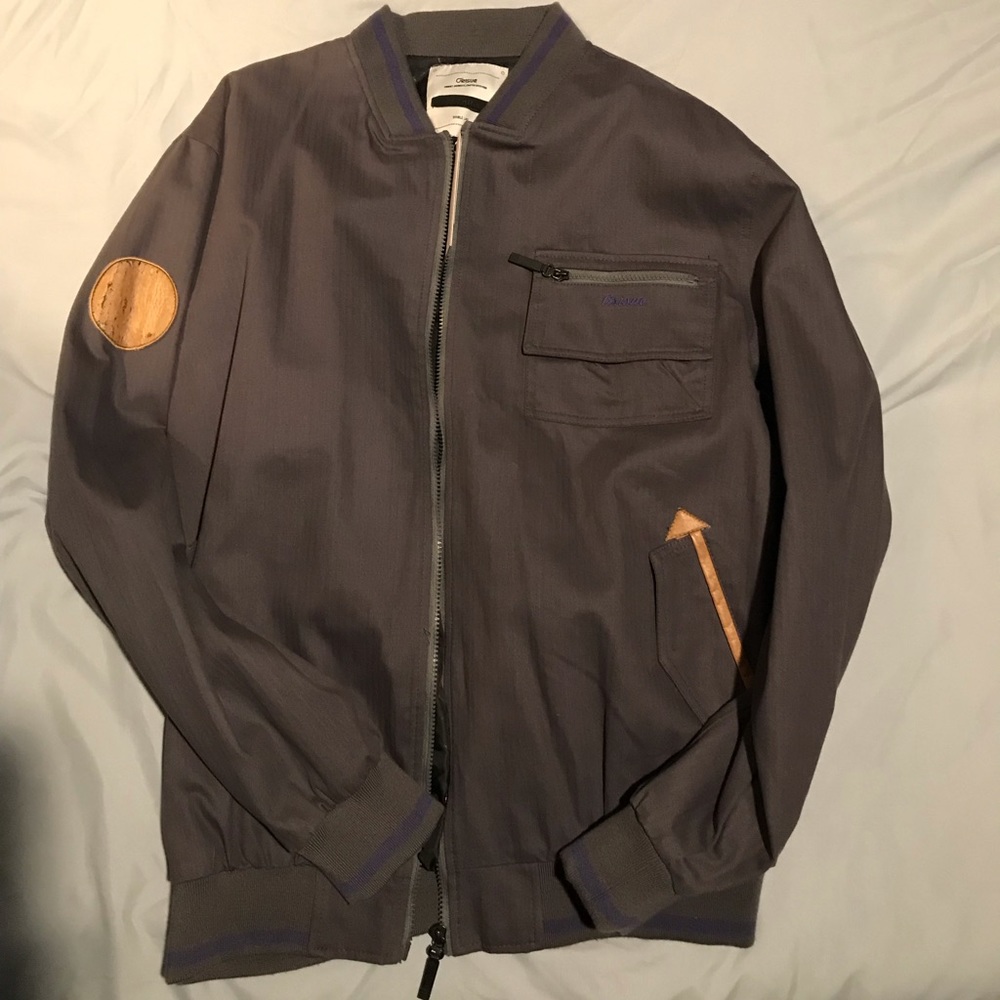 Orisue grey bomber jacket